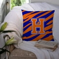 thumbnail image 3 of Carolines Treasures CJ1023-HPW1414 Letter H Initial Tiger Stripe - Blue Orange Fabric Decorative Pillow, 14Hx14W,, 3 of 4