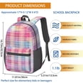 thumbnail image 3 of 17 Inch Lightweight Backpack,PVC Waterproof Oxford Fabric, Ergonomically Designed, with Large Capacity, Denim Cowboy Jean Style, 3 of 5