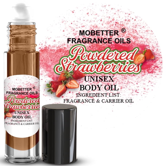 MOBETTER FRAGRANCE OILS Powdered Strawberries Fragrance Body Oil for Unisex