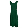 thumbnail image 5 of Vestido midi sin mangas con estampado floral y corte en A para mujer: vestido informal y fluido para la playa con bolsillos, 95 % poliéster, primavera/verano 2025, 5 of 5