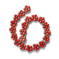 thumbnail image 3 of Handmade Porcelain Flower Beads Strands Red 16.5~17x17~17.5x7.5~7.8mm Hole: 1.6~1.8mm about 20pcs/strand 12.56~12.68 inch(31.9~32.2cm), 3 of 4