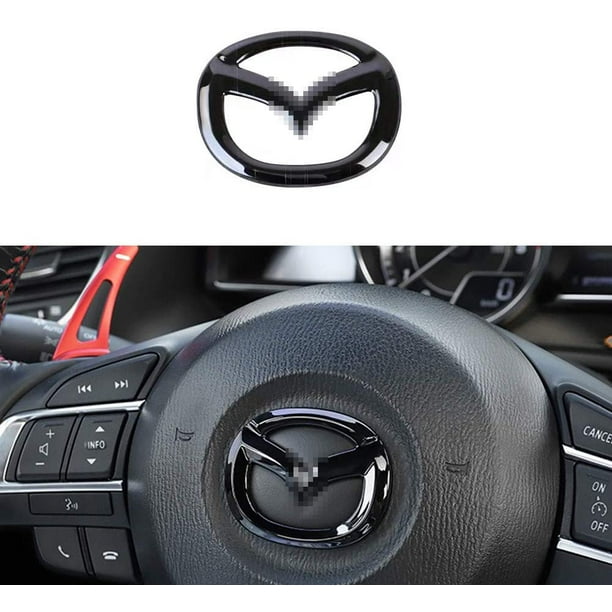 MAXDOOL couverture de volant en Fiber de carbone autocollant paillettes cadre  garniture pour Mazda 3 6 CX-3 CX-5 CX-9 accessoires intérieurs 