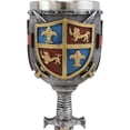 thumbnail image 2 of Ebros Lion And Fleur De Lis Crusader Knight Wine Goblet Chalice Drinkware Decor, 2 of 6