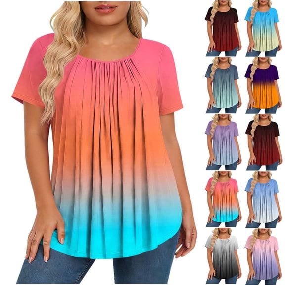 Bixock Women's Maternity Tops Short Sleeve Pregnant Tops Crew Neck Maternity Shirts Soft Breathable Comfortable Maternity Clothings