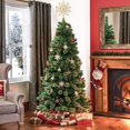 thumbnail image 3 of 13.4 Inch White Christmas Star Tree Topper Christmas Decorations, Gold Glittered Christmas Tree Topper Star Treetop Decoration for Christmas Tree Home Decor, 3 of 7
