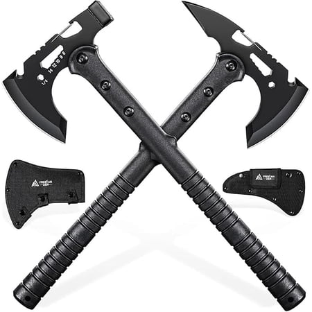 2-Pack Outdoor Multi-Functional Axe Portable Tool Set Hammerhead Axe Pointed-Head Axe Ideal for Camping Adventures Home Repairs and Automotive Emergency Preparedness - The Perfect Gift