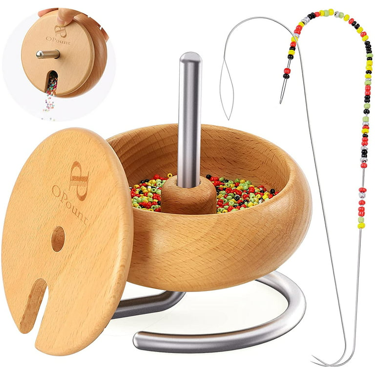 Clay Bead Spinner, Automatic Bead Bowl for Clay Beads, Electric Bead  Spinner for Jewelry Making with Thread and Needles for Bracelets, Necklace