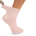 thumbnail image 4 of Diabetic Ankle Socks for Women 3 Pairs Non-Binding Seamless Toe (Pink, 5-7), 4 of 5