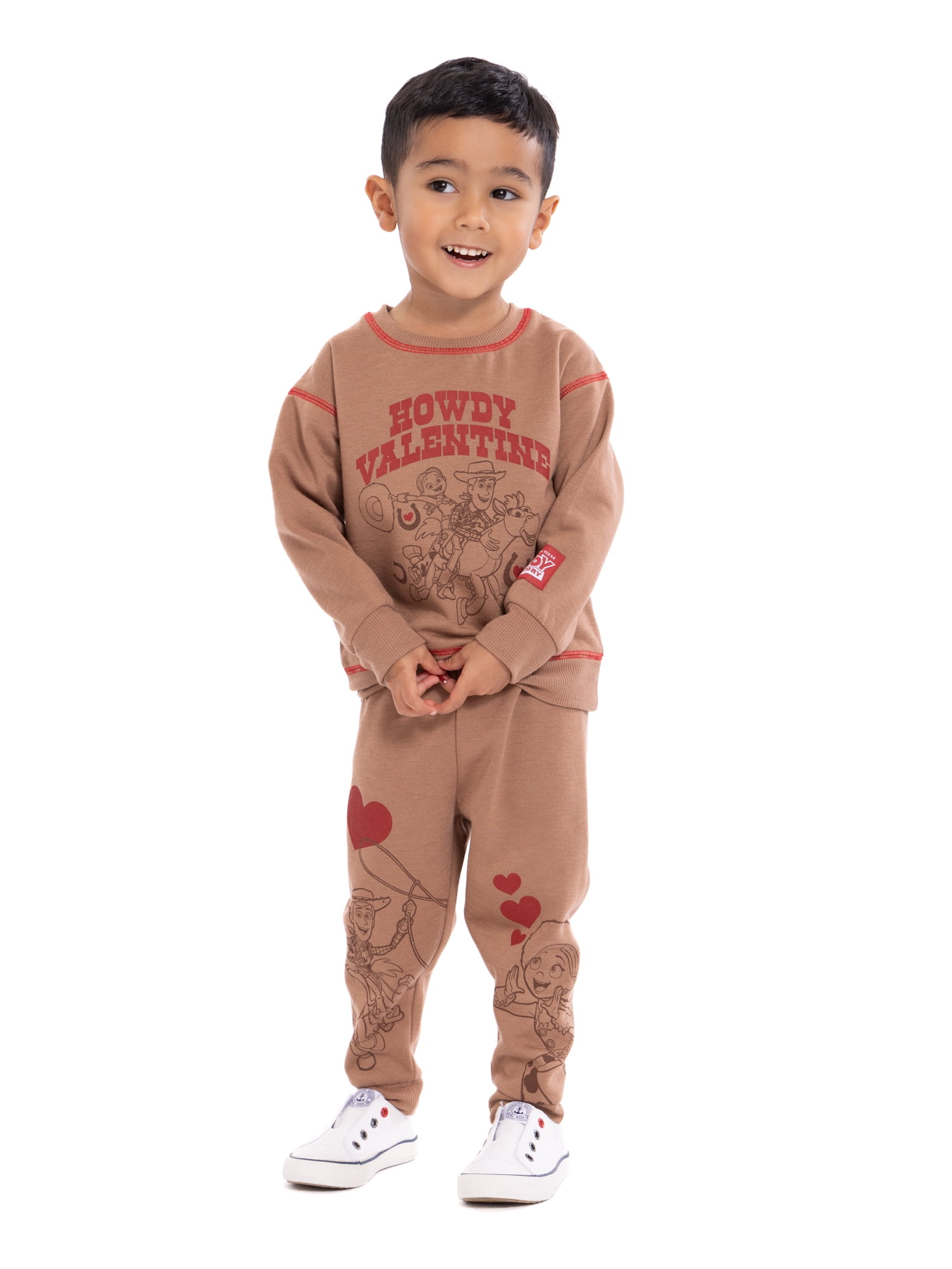 Toy Story Toddler Boys or Girls Valentine's Day Graphic Sweatshirt and Jogger Pants Set, 2-Piece, Sizes 12M-5T