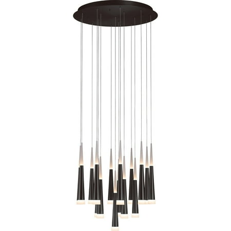 

Comely PageOne Lighting Meteor 16 Head Satin Dark Gray Finished LED Chandeliers