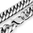 thumbnail image 1 of Collar de cadena gruesa de acero inoxidable y titanio con hebilla doble de seis lados de 8/10/12/14 mm para hombre, cadena cubana, cadena gruesa, 1 of 1