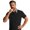 A-Black307, variant on Mens Polo Shirts Casual Summer Short Sleeve Patchwork Plaid Stretch Soft Polo Shirts For Men Versatile Tops