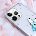 thumbnail image 4 of Compatible with iPhone 13 Pro Max Diamond Case 3D Butterfly Flower Glitter Sparkle Bling Luxury Shiny Crystal Rhinestone Clear Shockproof Protective Cover for Girls and Women, 4 of 7