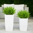 thumbnail image 6 of Zukuco 4pcs Artificial Shrub Grasses UV Resistant No Fade Fake Boxwood Plastic Plants Flowers Greenery Shrubs for Garden Porch Windowbox Home Wedding Décor (Green), 6 of 6