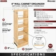 thumbnail image 2 of Rev-A-Shelf 448-Bbscwc36-8C Wood Classics 8"W X 32"H Soft Close Upper Wall Cabinet Pull, 2 of 6