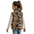 thumbnail image 4 of Binienty Duck Hunting Camo Vest Waistcoat for Girls Polar Fleece Vest With Front Pockets Stand Collar Soft Fuzzy Fluffy Fleece Jacket Toddler Trendy Winter Clothes, 4 of 7