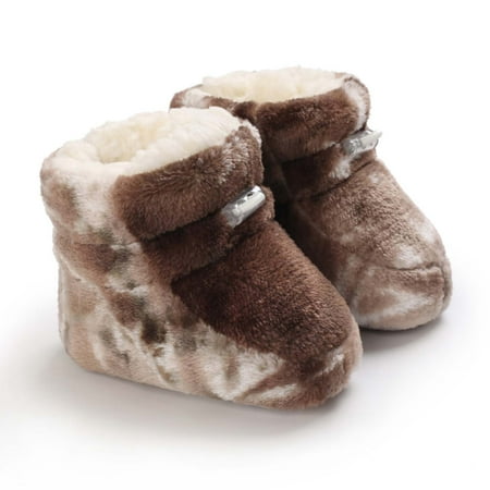 

Leutsin Winter Toddler Baby Boys Girls Camouflage Front Drawstring Velvet Snow Boots