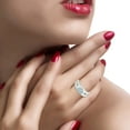 thumbnail image 2 of Bezel Set Blue Moonstone Band Ring Twisted 925 Sterling Silver Jewelry For Her, 2 of 3