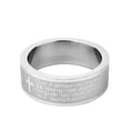 thumbnail image 3 of West Coast Jewelry Men's Dual Finish Lord's Prayer Stainless Steel Ring (8mm), 3 of 4