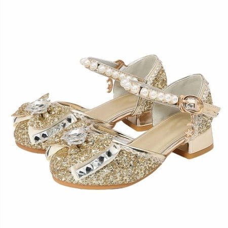 FhsagQ Pantoufles Filles Pantoufles Taille 3 Rouges Sandales Filles Bout Fermé Talons Chaussures de Mariage Fête Paillettes Nœud pour Tout-Petits Enfants Pantoufles Taille 5.5 Pantoufles Enfants Taille 5.5 Or 34