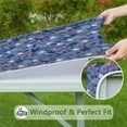 thumbnail image 6 of Blue Baseball Silhouette Pattern Square Fitted Tablecloth with Elastic Edge,Square Table Cover,Washable Elastic Table Cover for Home Kitchen Party Decor 34"x34", 6 of 6