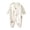 Khaki, variant on Button-Front Jumpsuit for Baby Boys Girls Footless Long Sleeve Soft Cotton Romper Cute Print Onesie Red