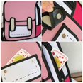 thumbnail image 2 of Oxford Cloth Bags Girls Boys Jump Style 3D Backpack 16Inch 2D Drawing Anime Backpack Daypack Cartoon M2X4 For Students Comic R4S4, 2 of 8