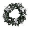 thumbnail image 7 of Norbi LED Christmas Wreath, Front Door Hanging Garland with Battery Powered LED Light String,Holidays Home Decoration,Silver,40cm, 7 of 7
