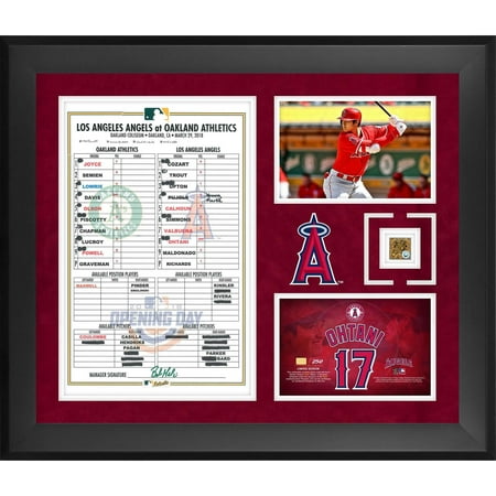 Angels Baseball Memorabilia - Shohei Ohtani Los Angeles Angels Framed 20