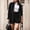 Black, variant on Womens Short Sets 2 Piece Set Button Down Shirt Short Spring Outfits Matching Set Women