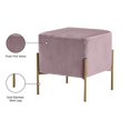thumbnail image 3 of Meridian Furniture Isla Contemporary Velvet Ottoman/Stool in Pink, 3 of 4