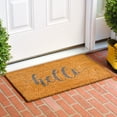 thumbnail image 2 of Calloway Mills 112081729 Grey Hello Script Doormat 17" x 29", 2 of 8