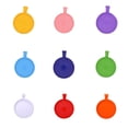 thumbnail image 4 of stanreset 100pcs Base Pendentif Plateau Rond Blanc Auto-Assemblage Découvertes Artisanat Collier Pendentifs Accessoire Mode Coloré Bleu Foncé, 4 of 8