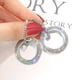 thumbnail image 2 of Pendientes plateados de Zirconia - vista de la matriz 2 - Rosa dorada, 2 of 5