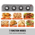 thumbnail image 2 of KFFKFF 7-Function Air Fryer Toaster Oven, 18L Circulation Oven, 1700W Metal Toaster Ovens for Countertop with Grill, Pizza Tray, Mitts, Capacity for 6 Toast Slices, 12-inch Pizza, 2 of 9