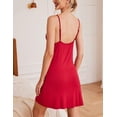 thumbnail image 6 of Ekouaer Sleepwear Womens Chemise Nightgown Full Slip Lace Lounge Dress, 6 of 7