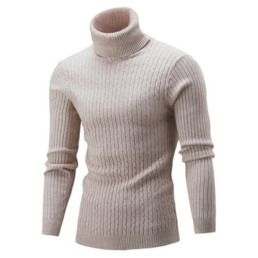 Cashmere Men's Quarter Zip Sweater Regular Fit Long Sleeve Mock Neck ...