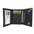 thumbnail image 5 of Black Mens Leather Biker's Chain Trifold Wallet Trucker Motorcycle, 5 of 8