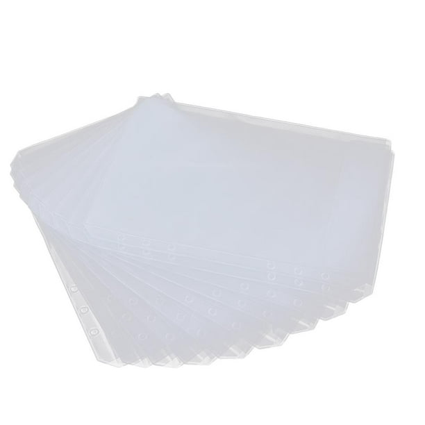 20 Paquets Pochette Plastique Classeur Taille A6 6 Trous Pochettes Classeur  en Plastique Transparente