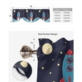 thumbnail image 5 of Tie Up Valance Curtain for Kitchen,Space Rocket Moon Star Rod Pocket Short Curtains Adjustable Tie-Up Shade Valances,Cartoon Style Window Treatment for Bathroom Living Room Bedroom, 5 of 8