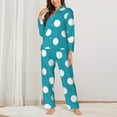 thumbnail image 2 of Sikiie Sky Blue And White Polka Dot Pajamas for Women Set, Womens Pajama Sets, Lounge Sets for Women, 2pjs for Women-Medium, 2 of 7
