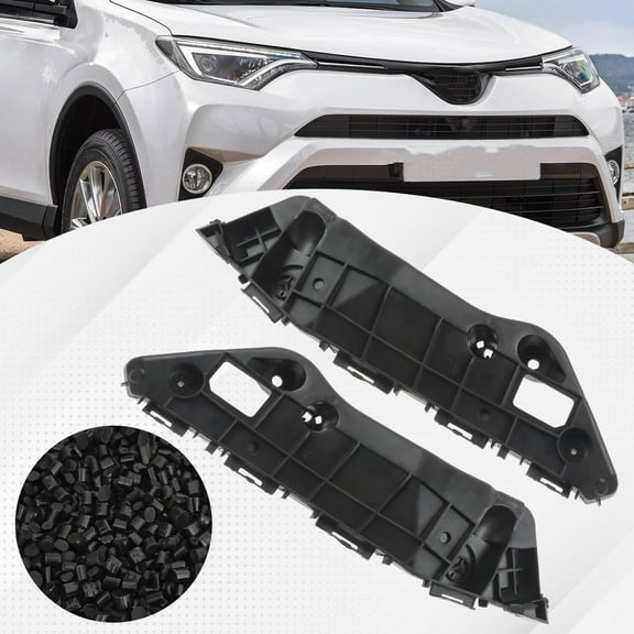 2Pcs Front Bumper Beam Mount Support Bracket Black for 2013-2015 Toyota RAV4