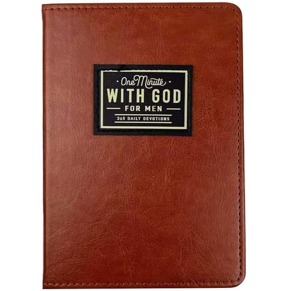 One Minute WITH GOD for Men, 365 Days of Daily Prayer Brown Book, Bible Prayer Tracking Diary