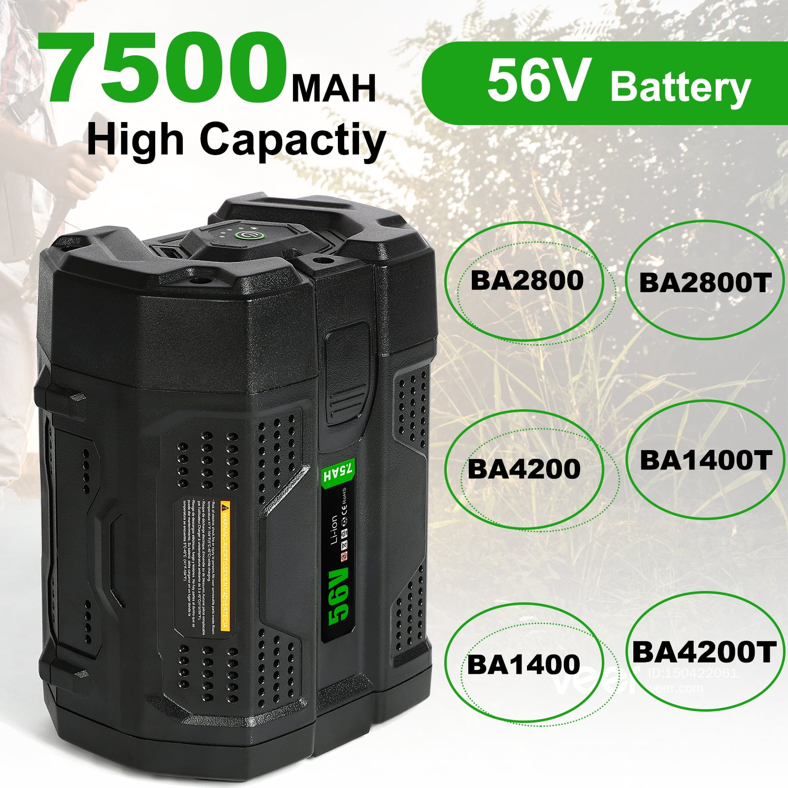 EGO 56V 7500mAh Replacement Battery Compatible All 56V EGO Power Tool