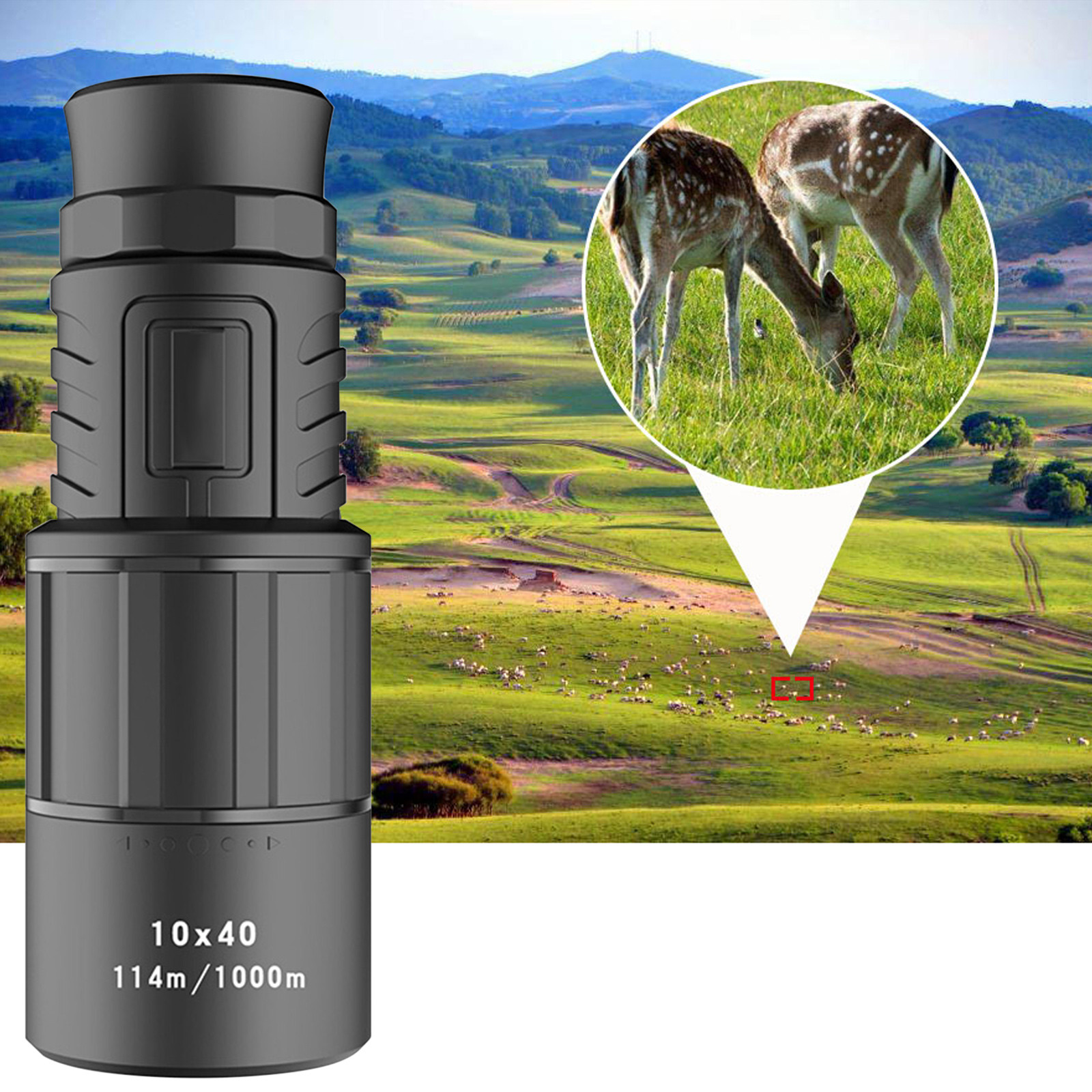 10 X 40 Monocular For Adults High Definition Large Field of View