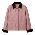 thumbnail image 4 of Xdegoge Barn Jackets for Women Corduroy Lapel Collar Fall Utility Cropped Jacket Button Down Casual Lightweight Fall Work Outerwear with Pockets, 4 of 9