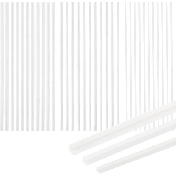 60 Pcs 3 Styles Abs Styrene Plastic L-Shaped Right Angle Strip White Thick Styrene Plastic Evenly Legged Angularly Formed for DIY Craft Sandbox Material for Model Building DIY