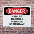 thumbnail image 4 of (2 Pack) Gasoline Flammable No Smoking No Open Flame OSHA Danger Sign 18 Inch X 12 Inch Plastic Sign, Weather Resistant, UV Protected for Workplace, Business, and Construction Site,, 4 of 8