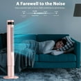 thumbnail image 6 of 43 Inch Tower Fan with Remote Control,Standing Electric Oscillating Floor Fans That Blow Cool Air,3 Speed Settings & 12 Timer,Small Bladeless Cooling Fan for Bedroom Office Dorm Room,Pink, 6 of 8