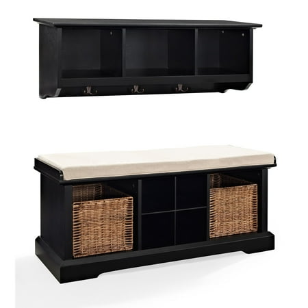 - Crosley Furniture Brennan 2-Piece Entryway Bench and Shelf Set